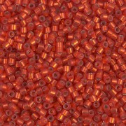Miyuki Delica 10/0 DBM0683 - Dyed Semi-Frosted Silver Lined Red Orange x8g|raw }}