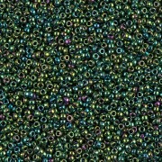 Rocaille Miyuki 15/0 0468 - Malachite Green Iris Metallic x8g