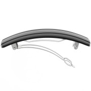 Barrette à cheveux large 93x29 mm en acrylique - Noir x1|raw }}