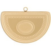 Pendentif demi-lune 20x28 mm pour cabochon 8x6 mm - Acier inoxydable 316L Doré x1|raw }}