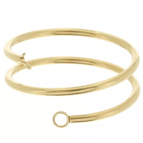 Bague 2 anneaux ouverts - Taille 57 - Acier inoxydable 304L Doré x1