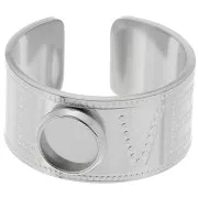 Bague large pour cabochon 6 mm - Love - Taille 56 - Acier inoxydable 316L x1