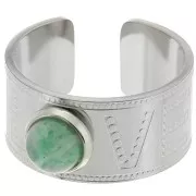 Bague large pour cabochon 6 mm - Love - Taille 56 - Acier inoxydable 316L x1