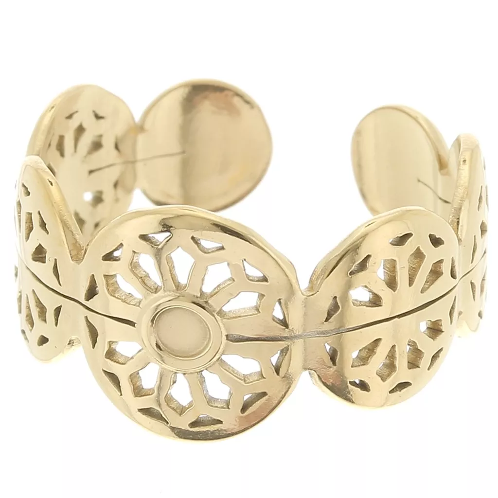 Bague Argent Massif – Fleur Ajourée Filigrane – Taille 51 – Occasion