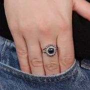 Bague soleil réglable pour cabochon 6 mm - T.52 à T.60 - Acier inoxydable 304