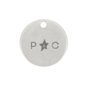 Breloques rondes personnalisées 6 mm avec logo - épaisseur 0.3 mm Argent 925 x100|raw }}
