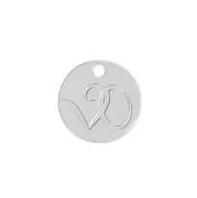 Breloques rondes personnalisées 6 mm avec logo - épaisseur 0.3 mm Argent 925 x100