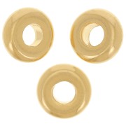 Perles rondelles lisses 7.5 mm - Doré à l'or fin x5|raw }}