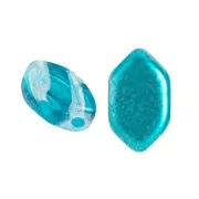 Perles en verre Paros® par Puca® 7x4 mm - Ice Slushy Blue Curacao x10g
