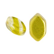 Perles en verre Paros® par Puca® 7x4 mm - Ice Slushy Pineapple x10g|raw }}