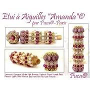 Support en polymère biodégradable à décorer par Puca® 75x12 mm - Etui à aiguilles