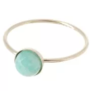 Bague fine serti pour cabochon 6 mm - Taille 57 - Gold filled (or laminé) x1