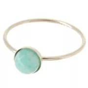 Bague fine serti pour cabochon 6 mm - Taille 49 - Gold filled (or laminé) x1