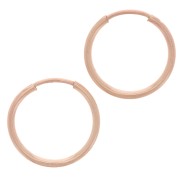 Créoles rondes 14 mm - Fil 1.2 mm - Rose Gold filled (or laminé) x2|raw }}