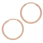 Créoles rondes 14 mm - Fil 1.2 mm - Rose Gold filled (or laminé) x2