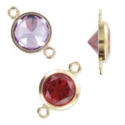 Intercalaire rond 4.5 mm oxyde de Zirconium -Amethyst - Gold filled (or laminé)  x1