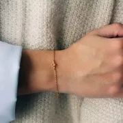 Intercalaire rond 4.5 mm oxyde de Zirconium -Amethyst - Gold filled (or laminé) x1