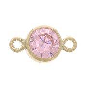 Intercalaire rond 4.5 mm oxyde de zirconium - Rose - Gold filled (or laminé)  x1|raw }}