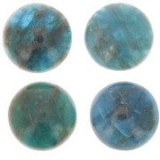 Cabochon rond 14 mm en pierre gemme - Apatite x1