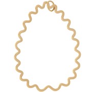 Pendentif goutte ondulé 41x31 mm - Acier inoxydable 316L Doré x1|raw }}