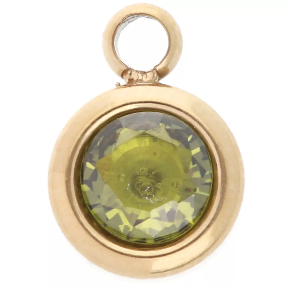 Breloques Rondes Or Sur Argent Sterling - Pierre De Naissance C.Z, 4 Mm, Neuf BeadUnion USA