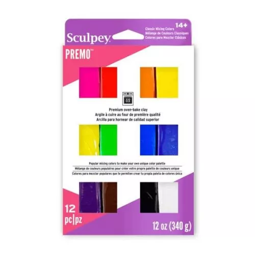 Assortiment de 12 couleurs de Pâte Premo - Classic x1