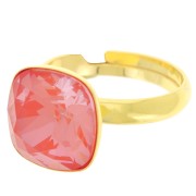 Bague serti pour cabochon PureCrystal 4470 12 mm - Argent 925 Doré à l'or fin x1