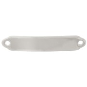 Intercalaire barre incurvé 36x7 mm à graver - Placage Argent fin vieilli x1|raw }}