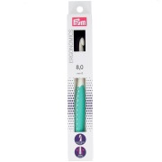 Crochet pour laine en plastique ergonomique Prym - 8 mm - Blanc - Menthe x1|raw }}