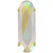 Cristal serti Aurora A4161 Long Classical Oval 21x7 mm - Doré - Crystal AB x1