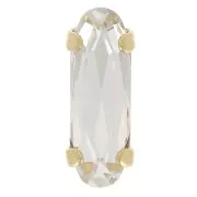 Cristal serti Aurora A4161 Long Classical Oval 15x5 mm - Doré - Crystal x1