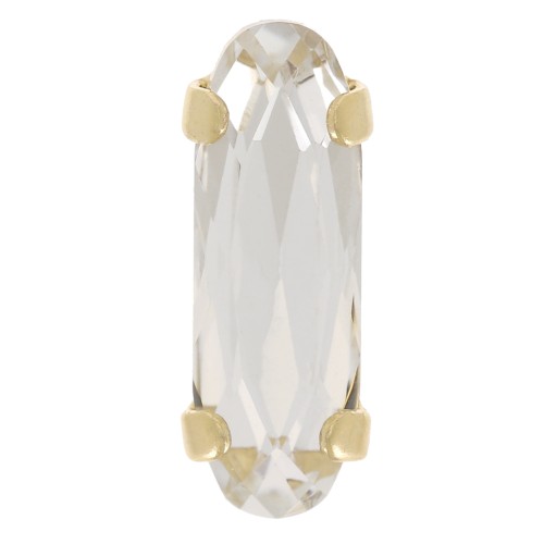 Cristal serti Aurora A4161 Long Classical Oval 15x5 mm - Doré - Crystal x1