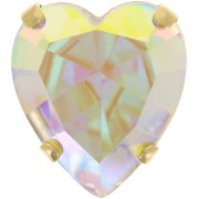 Cristal serti Aurora Coeur A4831 Antique Heart 15.5x14 mm - Doré - Crystal AB x1