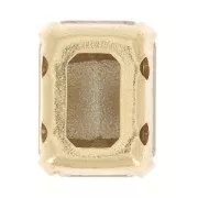 Cristal serti Aurora A4610 Step Cut Octagon 8x6 mm - Doré - Crystal AB x1