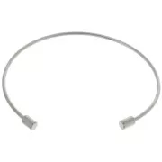 Bracelet jonc fin 1.7 mm avec tube dévissable - Acier inoxydable 304 x17cm
