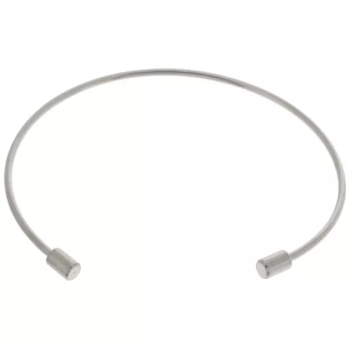 Bracelet jonc fin 1.7 mm avec tube dévissable - Acier inoxydable 304 x17cm