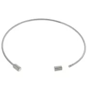 Bracelet jonc fin 1.7 mm avec tube dévissable - Acier inoxydable 304 x17cm