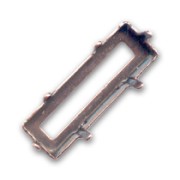 Serti griffe pour cabochon PureCrystal Princess Baguette 21x7 mm cuivré vieilli|raw }}