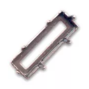 Serti griffe pour cabochon PureCrystal Princess Baguette 21x7 mm cuivré vieilli