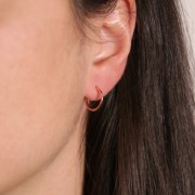 Créoles ouvertes à décorer 12 mm - Rose Gold filled (or laminé)  x2