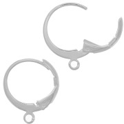 Dormeuses créoles forme ronde avec anneau ouvert 12 mm - Placage argent fin x20|raw }}