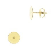 Clous d'oreilles disque 10 mm - Acier inoxydable 304L Doré x20|raw }}