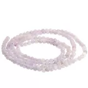Perles rondes facettées 2 mm pierre gemme  - Kunzite x38cm