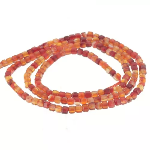 1 Rang de 21 Perles Rondes de Cornaline 56 cts (Inde) Rajasthan