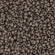 Perles rocailles Preciosa  11/0 2 mm - Terra Métallique Mat - Dark Nickel x20g