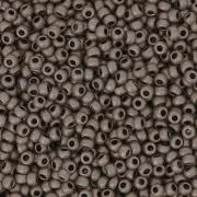 Perles rocailles Preciosa  11/0 2 mm - Terra Métallique Mat - Dark Nickel x20g