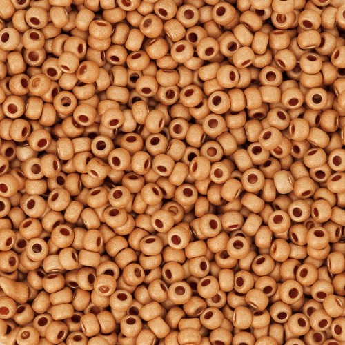 Perles rocailles Preciosa  11/0 2 mm - Terra Métallique Mat - Light Gold x20g