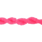 Perles Heishi rondelles en pâte polymère 6x1 mm - Rose fluo translucide x40cm