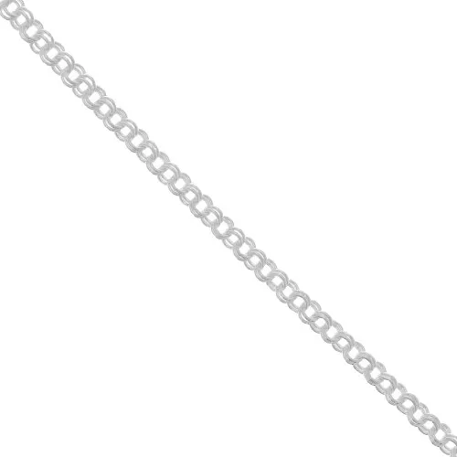 Chaîne maille Forçat double anneaux 5 mm - Argenté x49cm