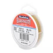 Fil élastique Elasticity 0.8 mm - Doré satiné x5m